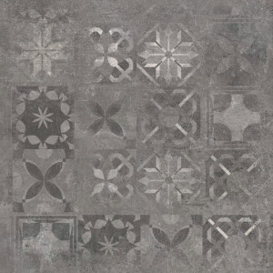 Плитка (59.7x59.7) softcement graphite decor patchwork rect.