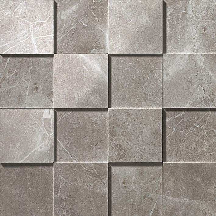 Marvel Grey Fleury Mosaico 3D