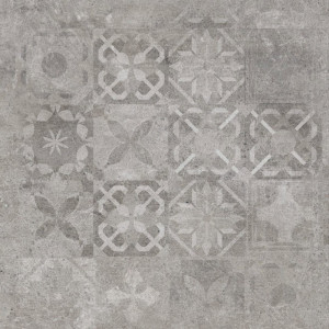 Плитка (59.7x59.7) softcement silver decor patchwork rect.