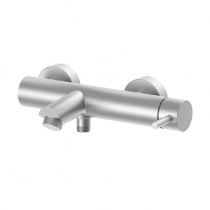 Змішувач для ванни Paffoni Stick з регульованим душовим гарнітуром, колір сталь SK023ST