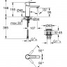 Змішувач для раковини Grohe Lineare 23791001 хром одноважільний + натискний донний клапан XS-Size