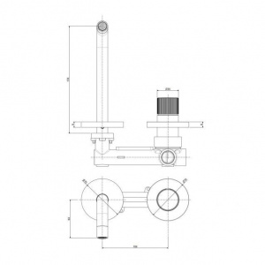 Змішувач для раковини настінний Paffoni Jo, вилив 178 мм. JO105NO70