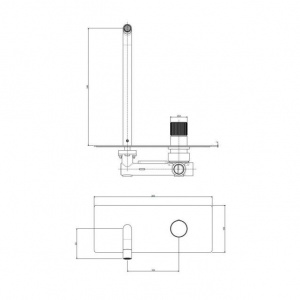 Змішувач для раковини настінний Paffoni Jo, вилив 248 мм. JO106NO