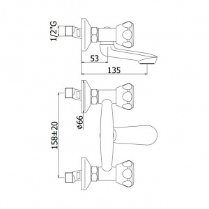 Змішувач для ванни Paffoni Danubio, колір хром DA028CR