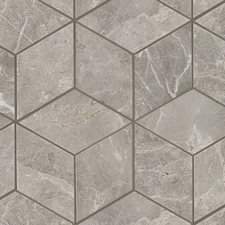 Marvel Grey Fleury Mos. Esagono Lapp.