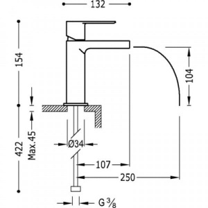 Змішувач для раковини Tres Loft 20011001bld білий хром