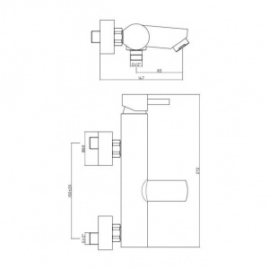 Змішувач для ванни Paffoni Stick, колір хром SK022CR
