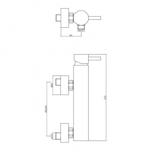 Змішувач для душу Paffoni Stick, колір сталь SK168ST