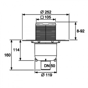 Дренажний трап для душу TECEdrainpoint S 130 3601300 вертикальний