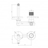 Смеситель для раковины настенный Paffoni Jo, излив 123 мм. JO104CR70