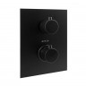 Термостат для душу на 1 споживач Paffoni Light із металевою накладкою, колір чорний LIQ513NO/M