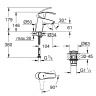 Смеситель для раковины Grohe Eurosmart 23924002 хром однорычажный S-Size + нажимной донный клапан