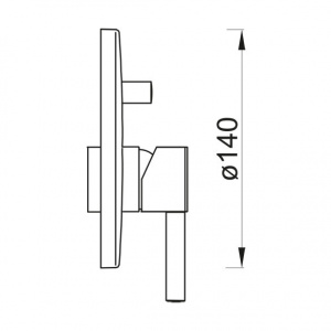 Накладка з перемикачем Ponsi btestcin03