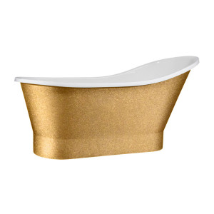 Ванна акриловая GLORIA GLAM золотая 160х68 с сифоном.