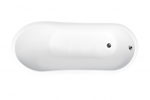 Ванна акрилова GLORIA GLAM золота 160х68 з сифоном клік-клак