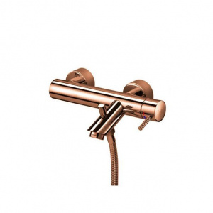 Змішувач для ванни Paffoni Light з регульованим душовим гарнітуром, колір червоне золото LIG023ROSE
