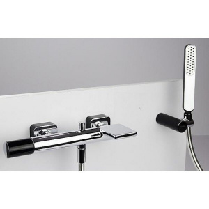 Змішувач Tres loft 20017001ne чорний хром для ванни