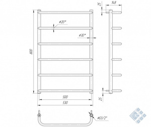 Стандарт HP 800x530/500