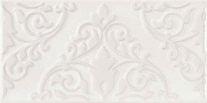 Плитка декор. (12,5x25) morris dahlia all white