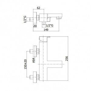 Змішувач для ванни Paffoni Elle, колір хром EF022CR
