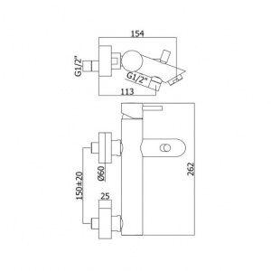 Змішувач для ванни Paffoni Light, колір червоне золото LIG022ROSE