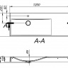 Умивальник VIOLA 1200 L MATT