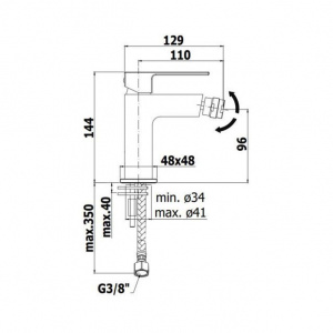 Змішувач для біде Paffoni Effe, без донного клапана, EF131CR