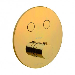 Термостат для душу на 2 споживача Paffoni Compact Box, колір медове золото CPT018HG