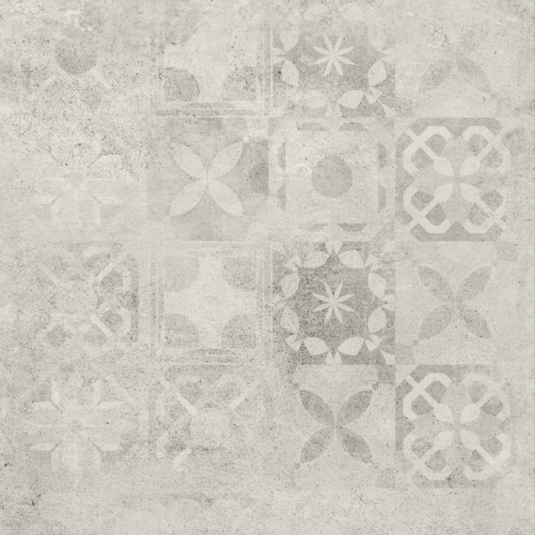 Softcement White Decor Patchwork 59.7x59.7 под бетон матовая