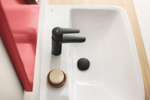 QuickFix Start Одноважільний змішувач для раковини M-Size + нажимний донний клапан (235752432)