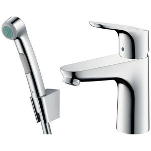 Змішувач для раковини Hansgrohe Focus 31927000 з гігієнічним душем.