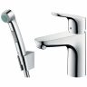 Змішувач для раковини Hansgrohe Focus 31927000 з гігієнічним душем.