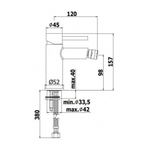 Змішувач для біде Paffoni Stick, без донного клапана, SK131HST