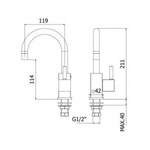 Змішувач для раковини Paffoni Level тільки для холодної води LEA091CR