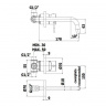 Змішувач для раковини настінний Paffoni Joker, вилив 178 мм. JK006NO70