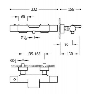 Змішувач Tres loft 20017409am жовтий хром для ванни термостатичний
