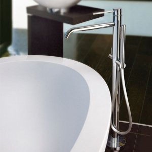 Змішувач окремостоящий для ванни Paffoni Light, колір чорний LIG032NO