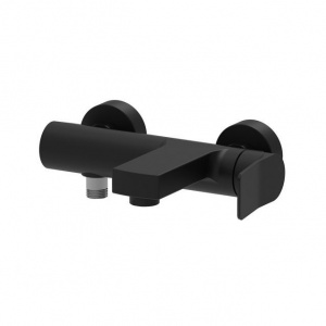 Змішувач для ванни Paffoni Tilt з регульованим душовим гарнітуром, колір чорний TI023NO