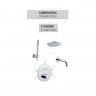 Змішувач для ванни/душу на 3 споживача Paffoni Compact Box, колір білий CPM019BO
