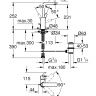 Смеситель для раковины Grohe Lineare 23296DC1 сталь однорычажный L-Size