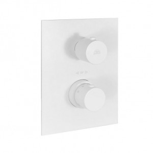 Термостат для душу на 2 споживача Paffoni Light із металевою накладкою, колір білий LIQ518BO/M