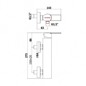 Змішувач для душу Paffoni Tango, колір хром TA168CR