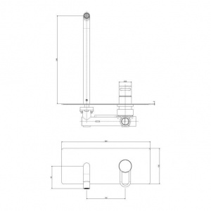 Змішувач для раковини настінний Paffoni Joker, вилив 248 мм. JK106NO