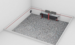 Душовий канал 100 см TECEdrainprofile чорний матовий в зборі з сифоном та ніжками