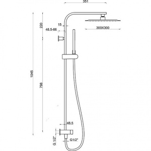 Душова система Ponsi bncolcqu11