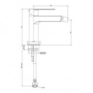 Змішувач для біде Paffoni Tango, без донного клапана, TA131ST