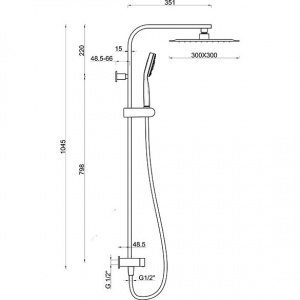 Душова система Ponsi bncolcqu13