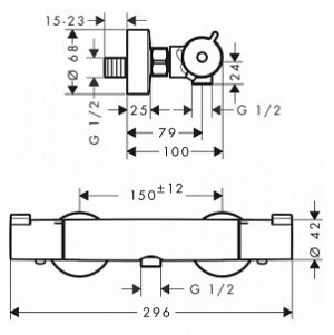 Змішувач Hansgrohe ecostat 1001 cl вм 13211000