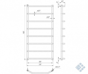 Трапеція HP 1100x530/500