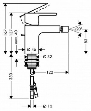 Змішувач для біде Hansgrohe Metris S 31261000